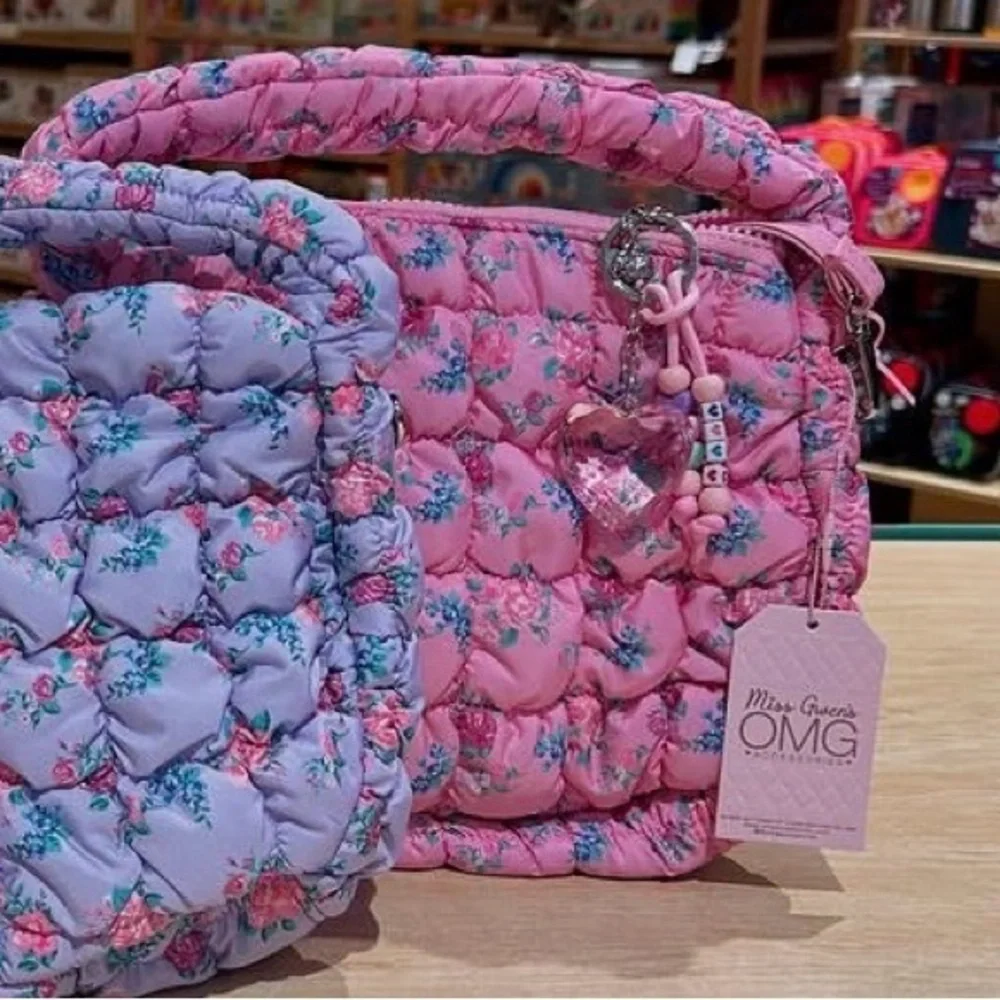 💕 Miss Gwen's OMG Accessories Pink Pack W/Quilted Bag W/Bow & Pink Trucker Hat💕